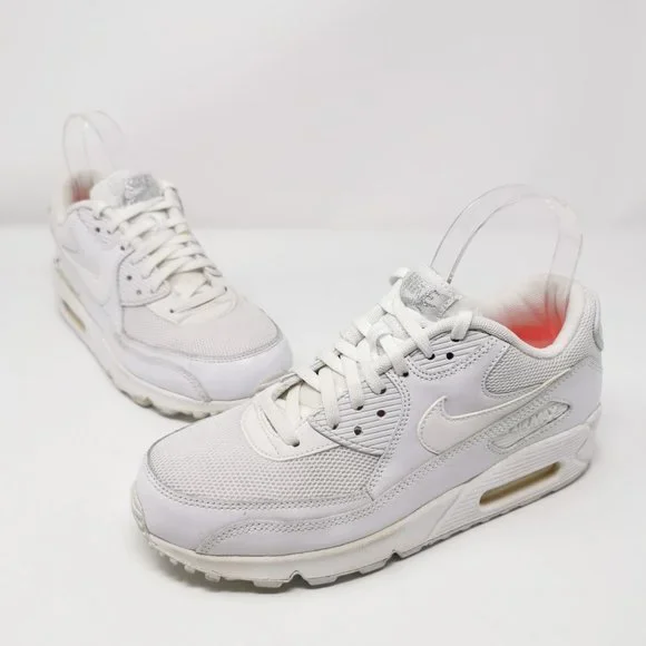 Nike Air Max 90 Premium White Athletic Sneakers - Picture 2 of 14